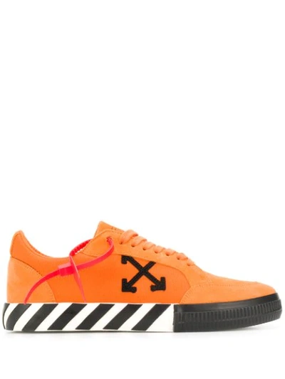 Shop Off-white Low Vulcanized Sneakers In Orange