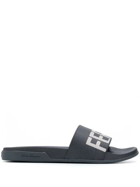 ferragamo slides blue