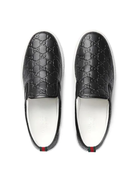gucci dublin slip on black