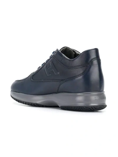 Shop Hogan Chunky Sole Sneakers In Blue