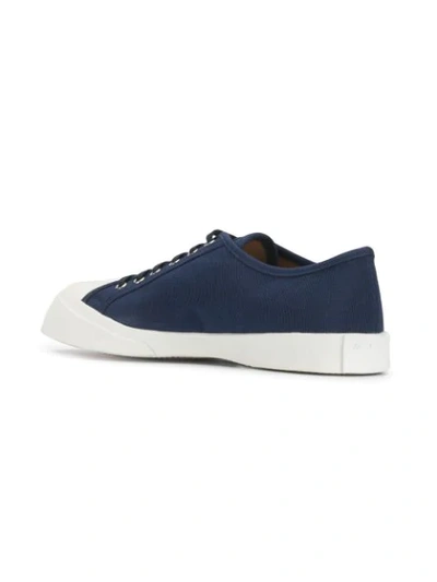 Shop Marni Lace-up Plimsole Sneakers In Blue