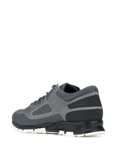 Shop Lanvin Mesh Panelled Sneakers In Grey