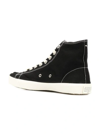 Shop Maison Margiela Tabi Hi-top Sneakers In Black