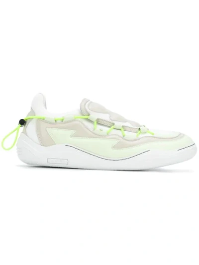 Shop Lanvin Drawstring Sneakers In White