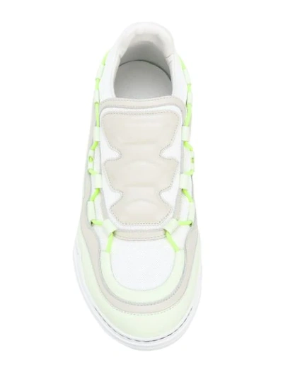 Shop Lanvin Drawstring Sneakers In White