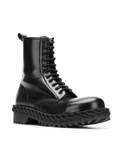 Shop Balenciaga Lace-up Ankle Boots In Black