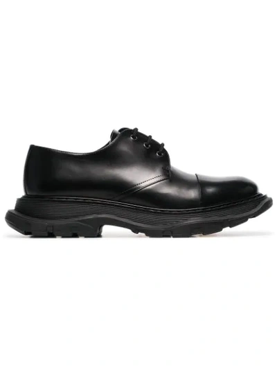 Shop Alexander Mcqueen Chunky Derby Shoes In Black