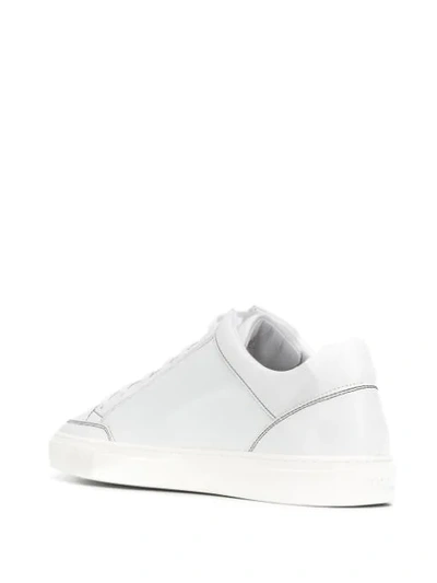 Shop Versace Medusa Print Low Top Sneakers In White