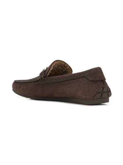 Shop Ferragamo Cancun Loafers In Brown