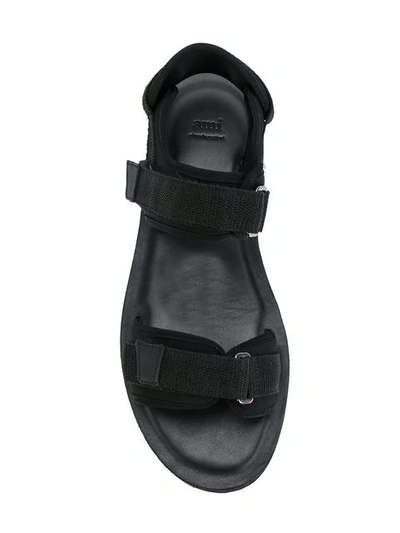 Shop Ami Alexandre Mattiussi Neoprene Sandal In Black