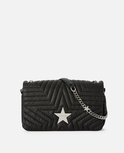 Shop Stella Mccartney Econyl® Stella Star Flap-over Shoulder Bag In Black