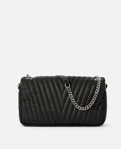 Shop Stella Mccartney Econyl® Stella Star Flap-over Shoulder Bag In Black