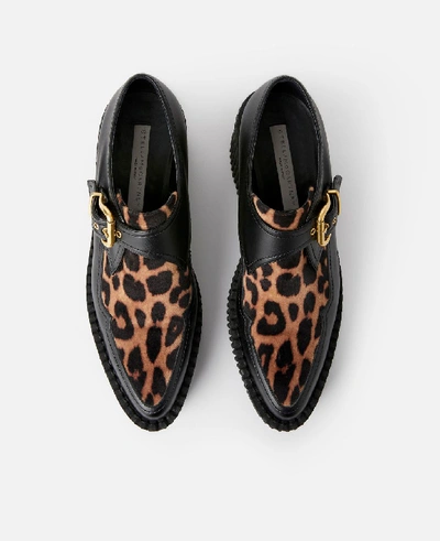 Shop Stella Mccartney Leopard Creepers In Black