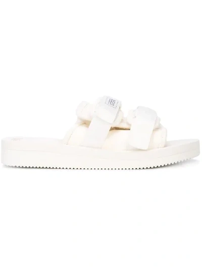 Shop Suicoke Touch Strap Slides In White