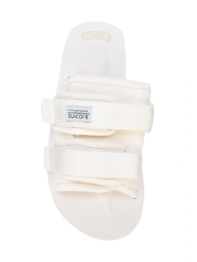 Shop Suicoke Touch Strap Slides In White
