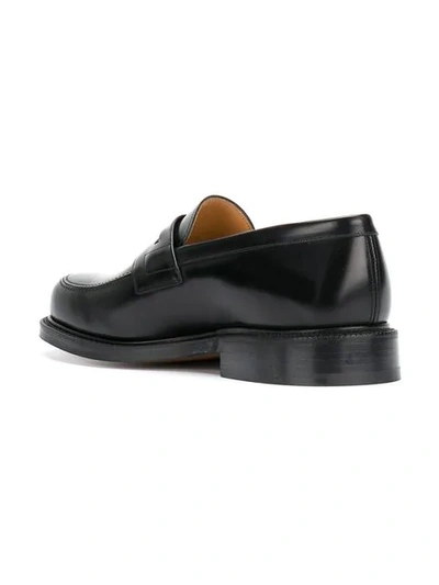 Shop Church's Low Heel Loafers In Black