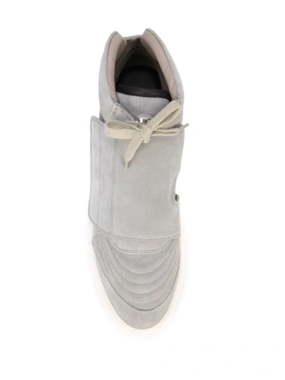 FEAR OF GOD FRONT FLAP MID-TOP SNEAKERS - 灰色