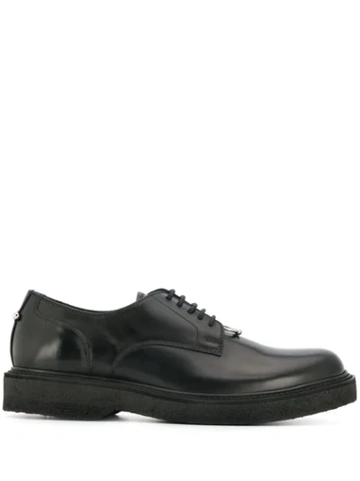 Shop Neil Barrett Ring Detail Derby Shoes In Black