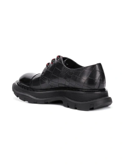 Shop Alexander Mcqueen Tread Derby Lace-up Shoes - Black