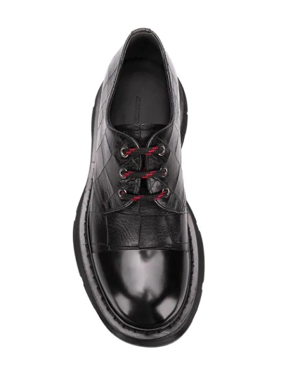 Shop Alexander Mcqueen Tread Derby Lace-up Shoes - Black