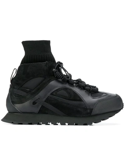 Shop Maison Margiela Sock Boot Sneakers In T8017 Black