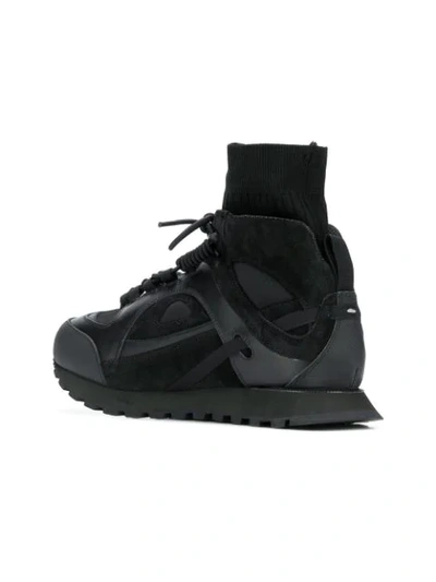 Shop Maison Margiela Sock Boot Sneakers In T8017 Black