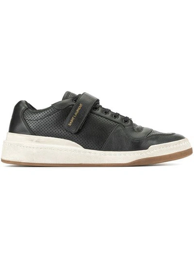 Shop Saint Laurent Sl24 Age Sneakers In Black