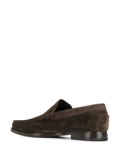 Shop Santoni Slip-on Loafers - Grey