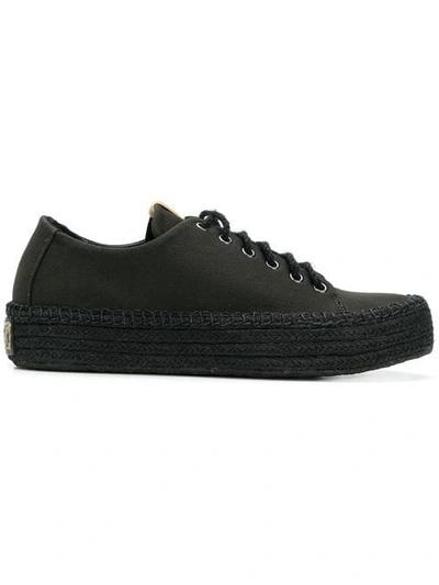 Shop Visvim Lace-up Sneakers In Black