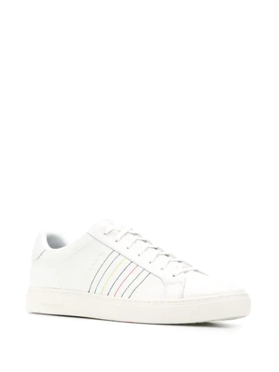 Shop Ps By Paul Smith Striped Sneakers In White