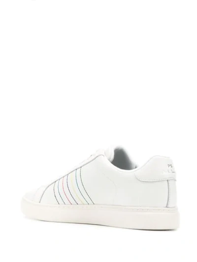 Shop Ps By Paul Smith Striped Sneakers In White
