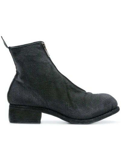 Shop Guidi Front Zip Ankle Boots In Black