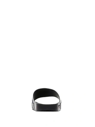 Shop Givenchy Logo Strap Sliders In Black
