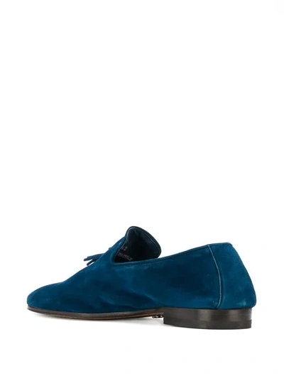 Shop Andrea Ventura Tassel Detail Loafers - Blue