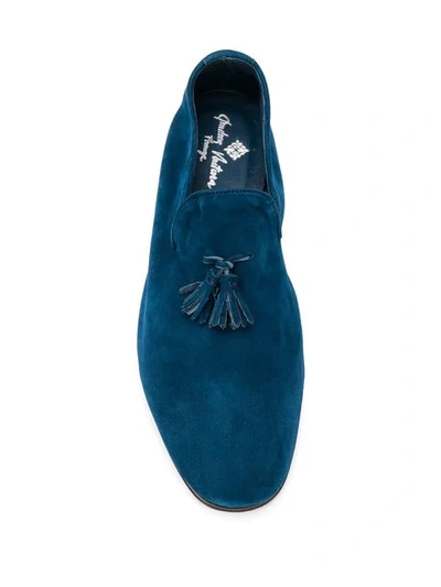 Shop Andrea Ventura Tassel Detail Loafers - Blue