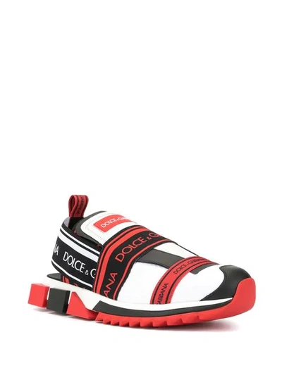 Shop Dolce & Gabbana Sorrento Sneakers In 89888 Red/blach/white