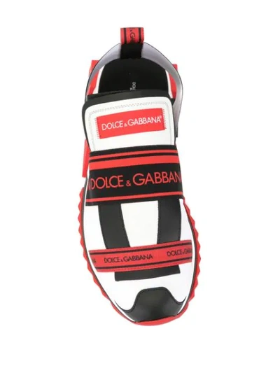 Shop Dolce & Gabbana Sorrento Sneakers In 89888 Red/blach/white