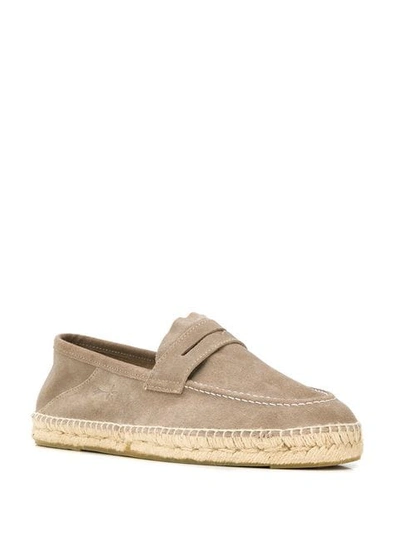 Shop Manebi Flat Espadrilles - Neutrals