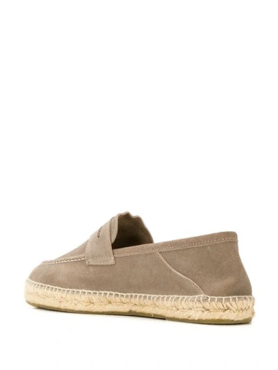 Shop Manebi Flat Espadrilles - Neutrals