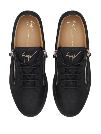 Shop Giuseppe Zanotti Frankie Low-top Sneakers In Black