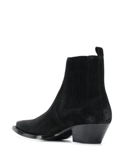 Shop Saint Laurent Lukas Ankle Boots In Black