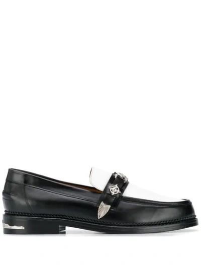 Shop Toga Virilis Two-tone Loafers In Black