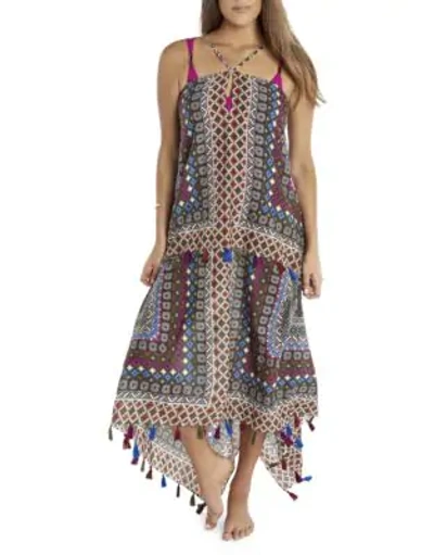 Shop Amoressa By Miraclesuit Ladies Of The Canyon Joni Beach Dress In Black Multi