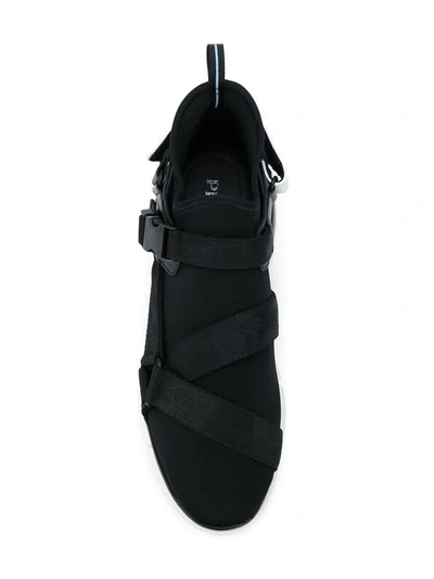 Shop Prada Sneakers Mit Schnalle In Black