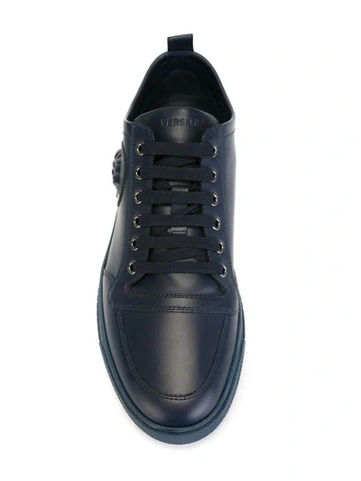 Shop Versace Medusa Sneakers In Blue