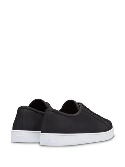 Shop Prada Nylon Sneakers In Black