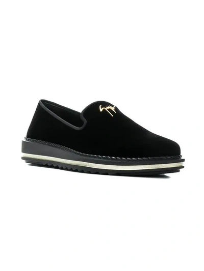 Shop Giuseppe Zanotti 'tim' Loafer In Black