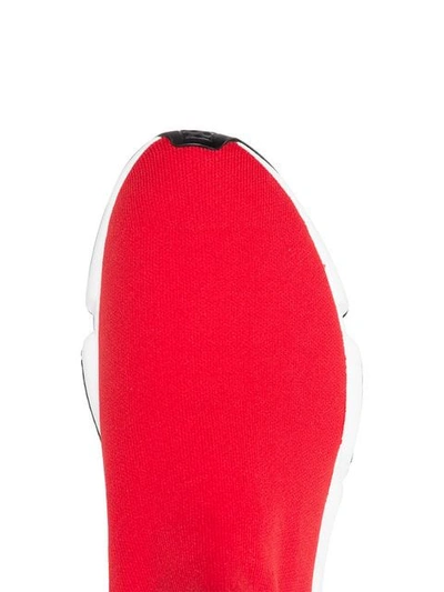 Shop Balenciaga Red Speed Low Sneakers In 6501 - Lipstick