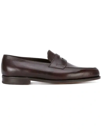 Shop John Lobb Classic Loafers In Brown