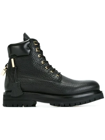 Shop Buscemi Lace-up Boots In Black